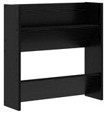 VidaXL Wand Schoenenkasten Zwart eiken 60 x 18 x 60 cm Bewerkt hout