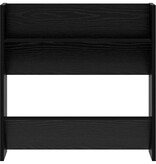 VidaXL Wand Schoenenkasten Zwart eiken 60 x 18 x 60 cm Bewerkt hout