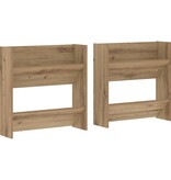 VidaXL Wand Schoenenkasten met plank Anders met opslag 2 pcs artisanaal eikenkleurig