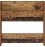 VidaXL Wand Schoenenkasten Oud hout 60 x 18 x 60 cm Bewerkt hout