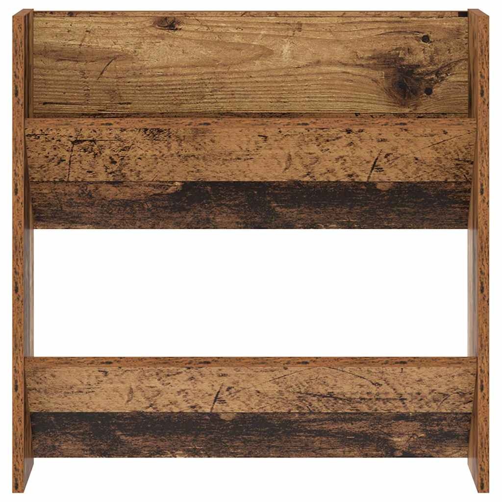 VidaXL Wand Schoenenkasten Oud hout 60 x 18 x 60 cm Bewerkt hout
