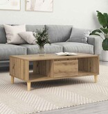 VidaXL artisanaal eikenkleurig 103.5 x 60 x 35 cm Bewerkt hout