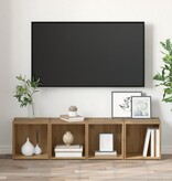 VidaXL TV Kasten 4 stuks Massief Eiken 37x35x37 cm Bewerkt Hout