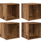 VidaXL TV-kasten - 4 stuks Oud Hout - 37 x 35 x 37 cm - Gefabriceerd Hout