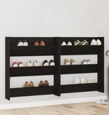 VidaXL Wand Schoenenkasten met plank Anders 2 pcs Zwart eiken 60 x 18 x 60 cm