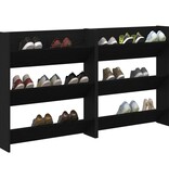 VidaXL Wand Schoenenkasten met plank Anders 2 pcs Zwart eiken 60 x 18 x 60 cm