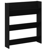 VidaXL Wand Schoenenkasten met plank Anders 2 pcs Zwart eiken 60 x 18 x 60 cm