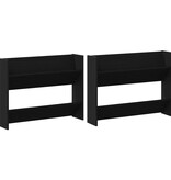 VidaXL Wand Schoenenkasten met plank Anders 2 pcs Zwart eiken 60 x 18 x 60 cm