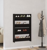 VidaXL Wand Schoenenkasten met plank Anders 2 pcs Zwart eiken 60 x 18 x 60 cm