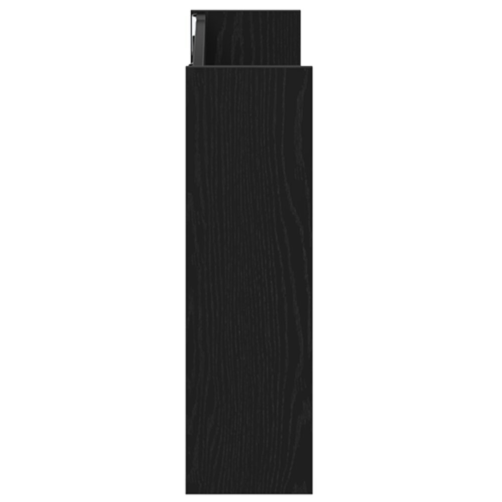VidaXL Wand Schoenenkasten Zwart eiken 60 x 18 x 60 cm Bewerkt hout