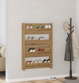 VidaXL Wand Schoenenkasten met plank Anders met opslag 2 pcs artisanaal eikenkleurig
