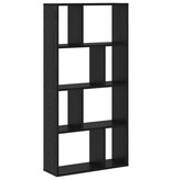 VidaXL Zwarte Eiken Boekenkast Zwart eiken Bewerkt hout Medium