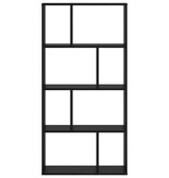 VidaXL Zwarte Eiken Boekenkast Zwart eiken Bewerkt hout Medium
