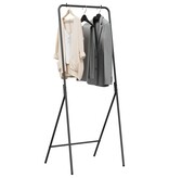 VidaXL Kledingrek Zwart 60x53x155 cm Van Gegalvaniseerd Staal