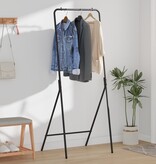 VidaXL Kledingrek Zwart 60x53x155 cm Van Gegalvaniseerd Staal