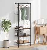 VidaXL Kledingrek met planken met plank Gerookt eiken 60 x 30 x 171 cm