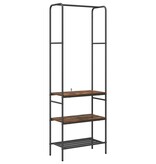 VidaXL Kledingrek met planken met plank Gerookt eiken 60 x 30 x 171 cm