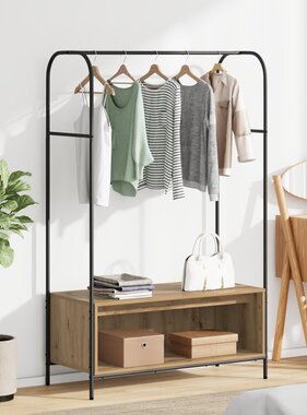 VidaXL Kledingrek met Planken van Artisan Eiken 100x44x160 cm