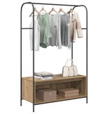 VidaXL Kledingrek met Planken van Artisan Eiken 100x44x160 cm