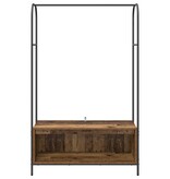 VidaXL kledingrek met planken van oud hout 100x44x160 cm