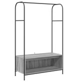 VidaXL Kledingrek met Planken Grijs Sonoma 100x44x160 cm