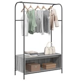 VidaXL Kledingrek met Planken Grijs Sonoma 100x44x160 cm