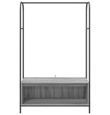 VidaXL Kledingrek met Planken Grijs Sonoma 100x44x160 cm
