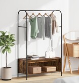 VidaXL Kledingrek met Planken Rook Eiken 100x44x160 cm