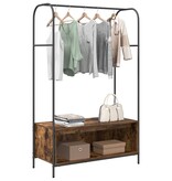 VidaXL Kledingrek met Planken Rook Eiken 100x44x160 cm