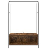 VidaXL Kledingrek met Planken Rook Eiken 100x44x160 cm