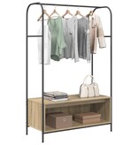 VidaXL Kledingrek met planken Sonoma eik 100x44x160 cm