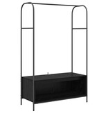 VidaXL Kledingrek met Planken - Zwart Eik 100x44x160 cm