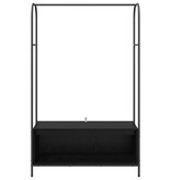 VidaXL Kledingrek met Planken - Zwart Eik 100x44x160 cm