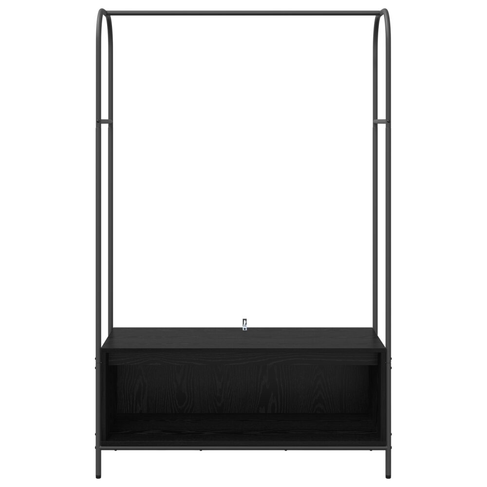 VidaXL Kledingrek met Planken - Zwart Eik 100x44x160 cm