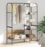 VidaXL Kledingrek met Planken Artisan Eiken 120x44x160 cm Geengineerd Hout