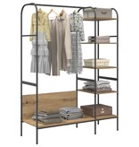 VidaXL Kledingrek met Planken Artisan Eiken 120x44x160 cm Geengineerd Hout