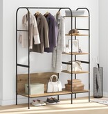 VidaXL Kledingrek met Planken Artisan Eiken 120x44x160 cm Geengineerd Hout