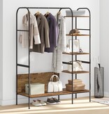 VidaXL Kledingrek met Planken - Verouderd Hout 120x44x160 cm Geengineerd Hout