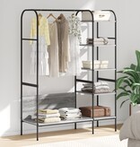 VidaXL Kledingrek met Planken Grijs Sonoma 120x44x160 cm Gelaagd Hout