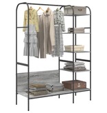 VidaXL Kledingrek met Planken Grijs Sonoma 120x44x160 cm Gelaagd Hout