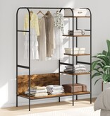 VidaXL Kledingrek met Planken Gerookt Eiken 120x44x160 cm