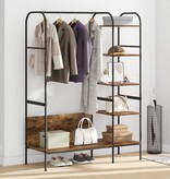 VidaXL Kledingrek met Planken Gerookt Eiken 120x44x160 cm