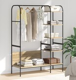 VidaXL Kledingrek met Planken Sonoma Eiken 120x44x160 cm Gemaakt van Geengineerd Hout