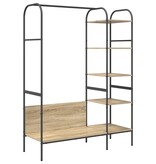 VidaXL Kledingrek met Planken Sonoma Eiken 120x44x160 cm Gemaakt van Geengineerd Hout