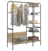 VidaXL Kledingrek met Planken Sonoma Eiken 120x44x160 cm Gemaakt van Geengineerd Hout