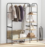 VidaXL Kledingrek met Planken Sonoma Eiken 120x44x160 cm Gemaakt van Geengineerd Hout