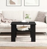 VidaXL Salontafel Zwart Eiken 60x60x42 cm Bewerkt Hout