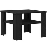 VidaXL Salontafel Zwart Eiken 60x60x42 cm Bewerkt Hout