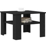 VidaXL Salontafel Zwart Eiken 60x60x42 cm Bewerkt Hout