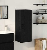 VidaXL Wandkast 34,5x34x90 cm bewerkt hout zwart eikenkleurig